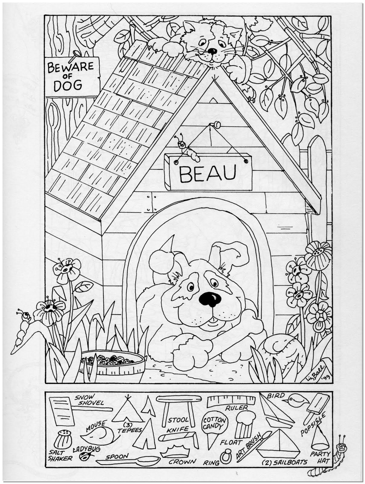 Seek And Find Coloring Pages