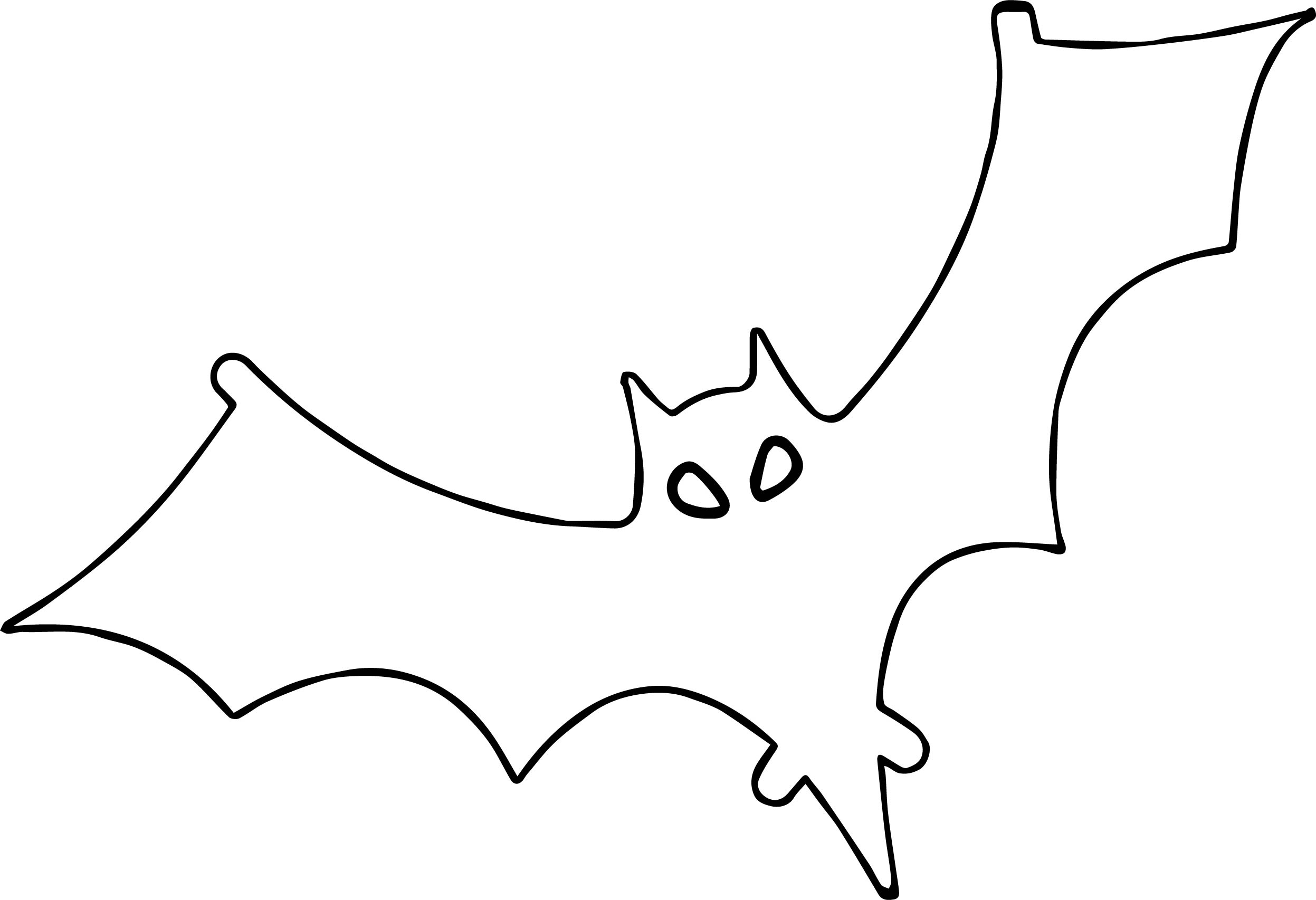 Outline Bat Coloring Page Wecoloringpage