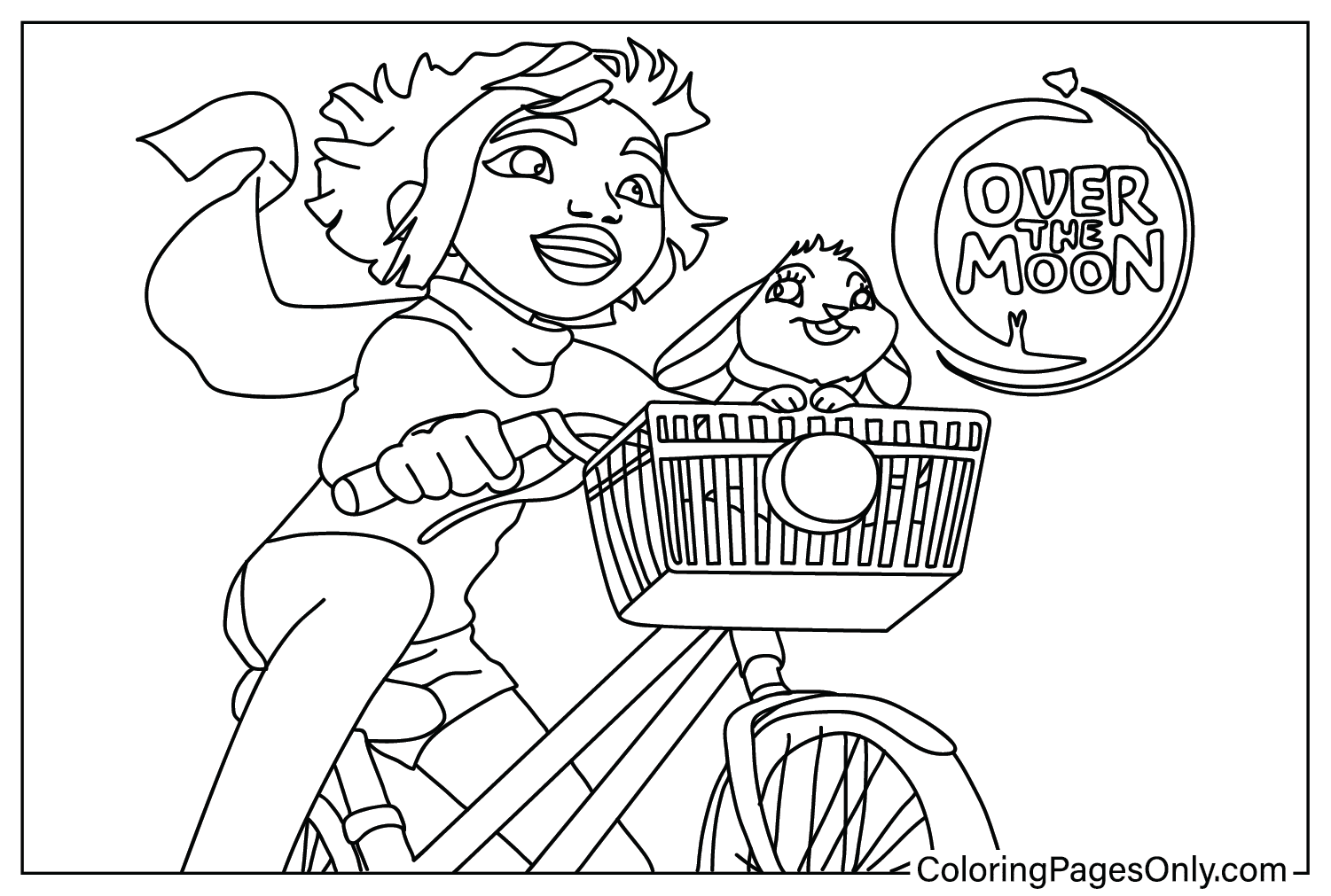 Over The Moon Coloring Page Printable Free Printable Coloring Pages