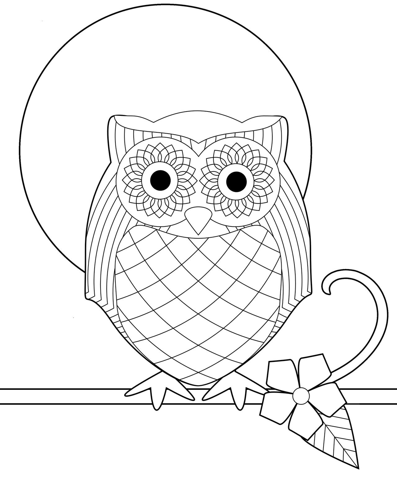 Owl Coloring Pages Kidsuki