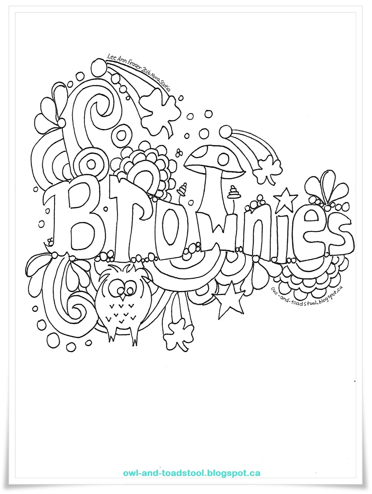 Brownie Coloring Pages