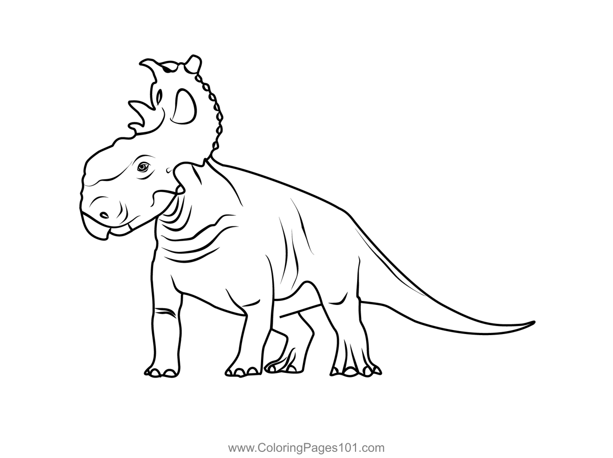 Pachyrhinosaurus Coloring Page For Kids Free Dinosaurs Printable Coloring Pages Online For