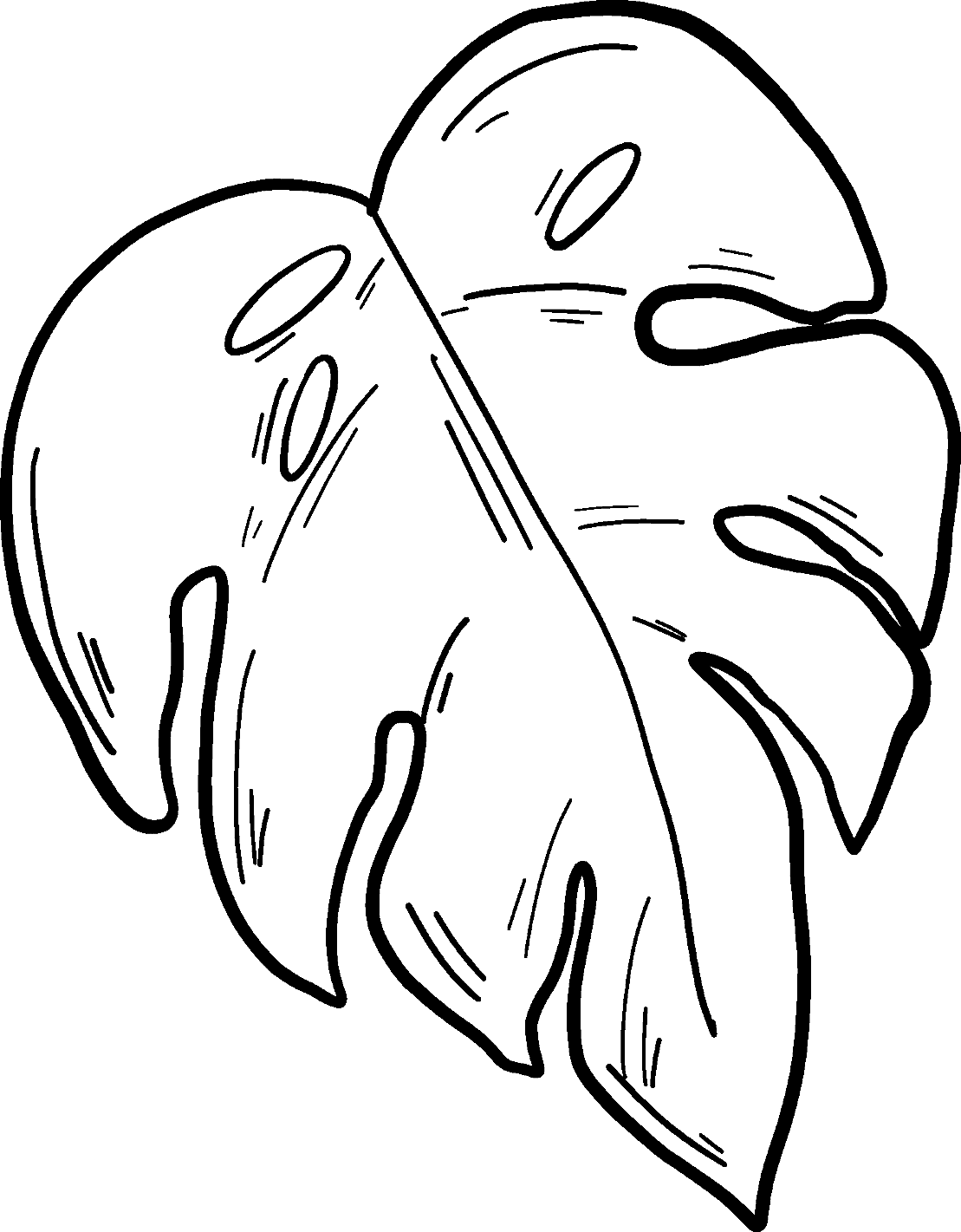 Palm Leaf Coloring Page Printable