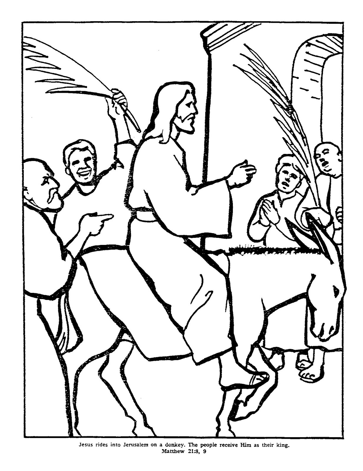 Palm Sunday Coloring Pages To Print Coloring Pages