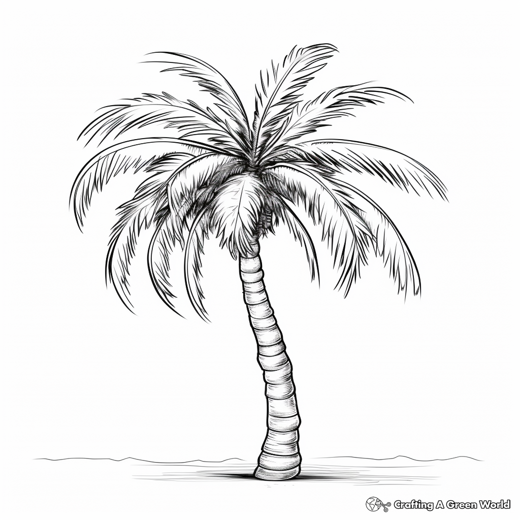 Palm Tree Coloring Pages Free Printable