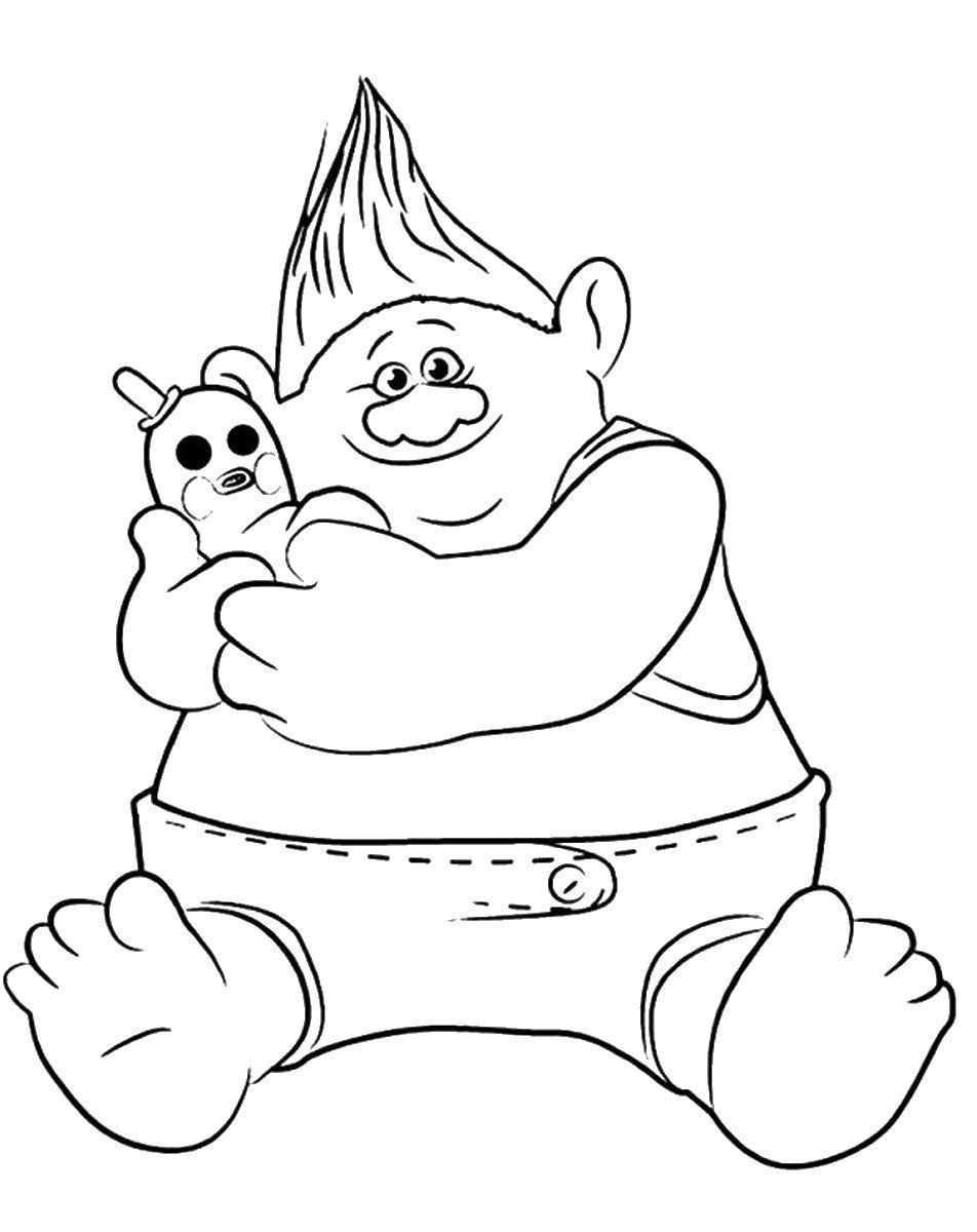 Papa Troll Coloring Pages