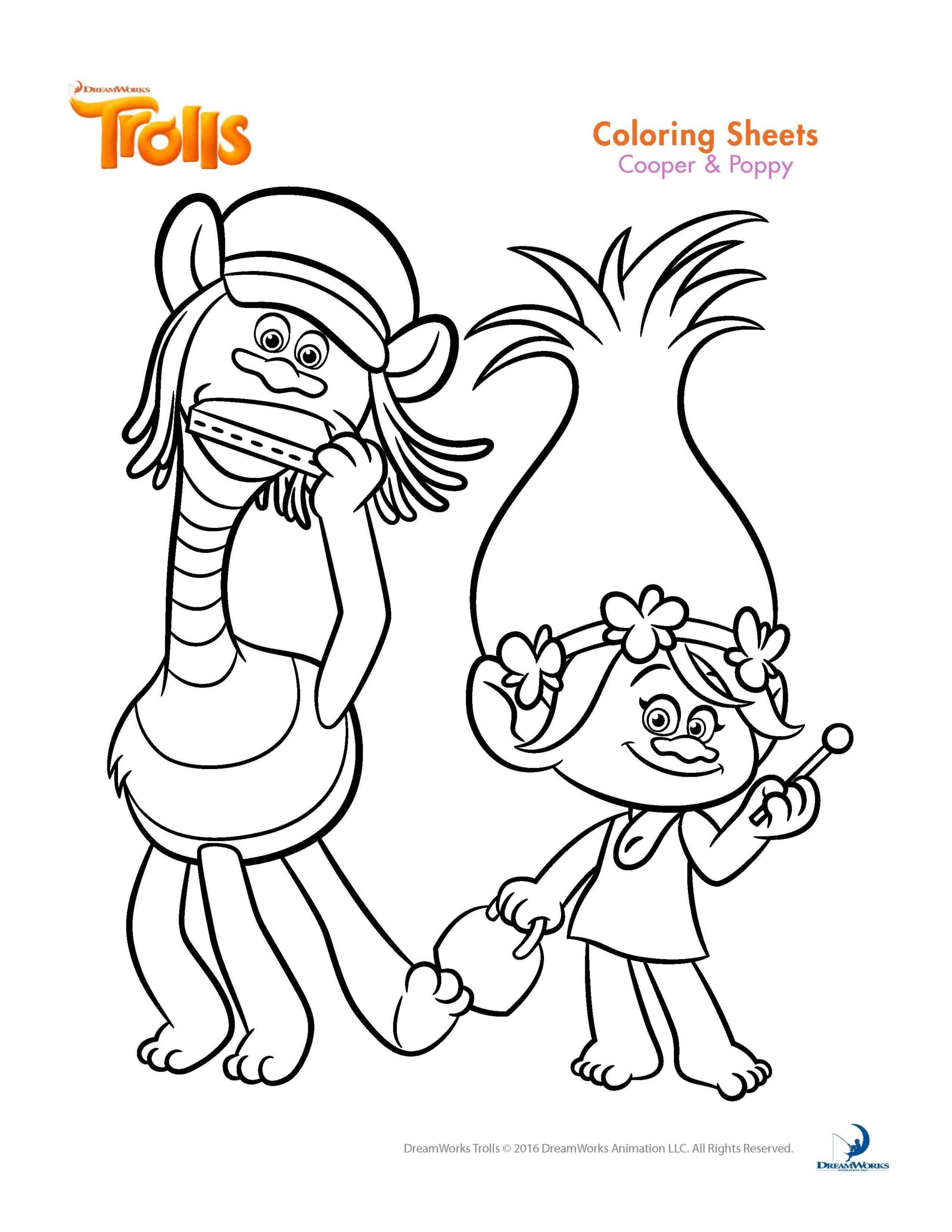 Papa Trolls Coloring Pages Coloring And Drawing