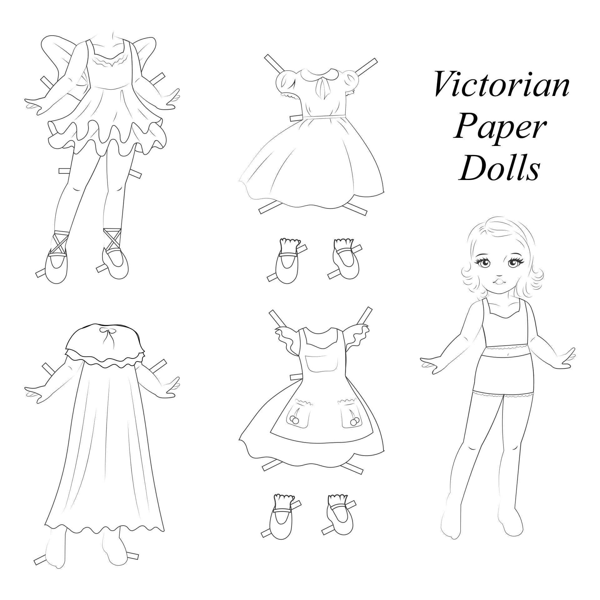 Paper Dolls To Color 10 Free PDF Printables Printablee