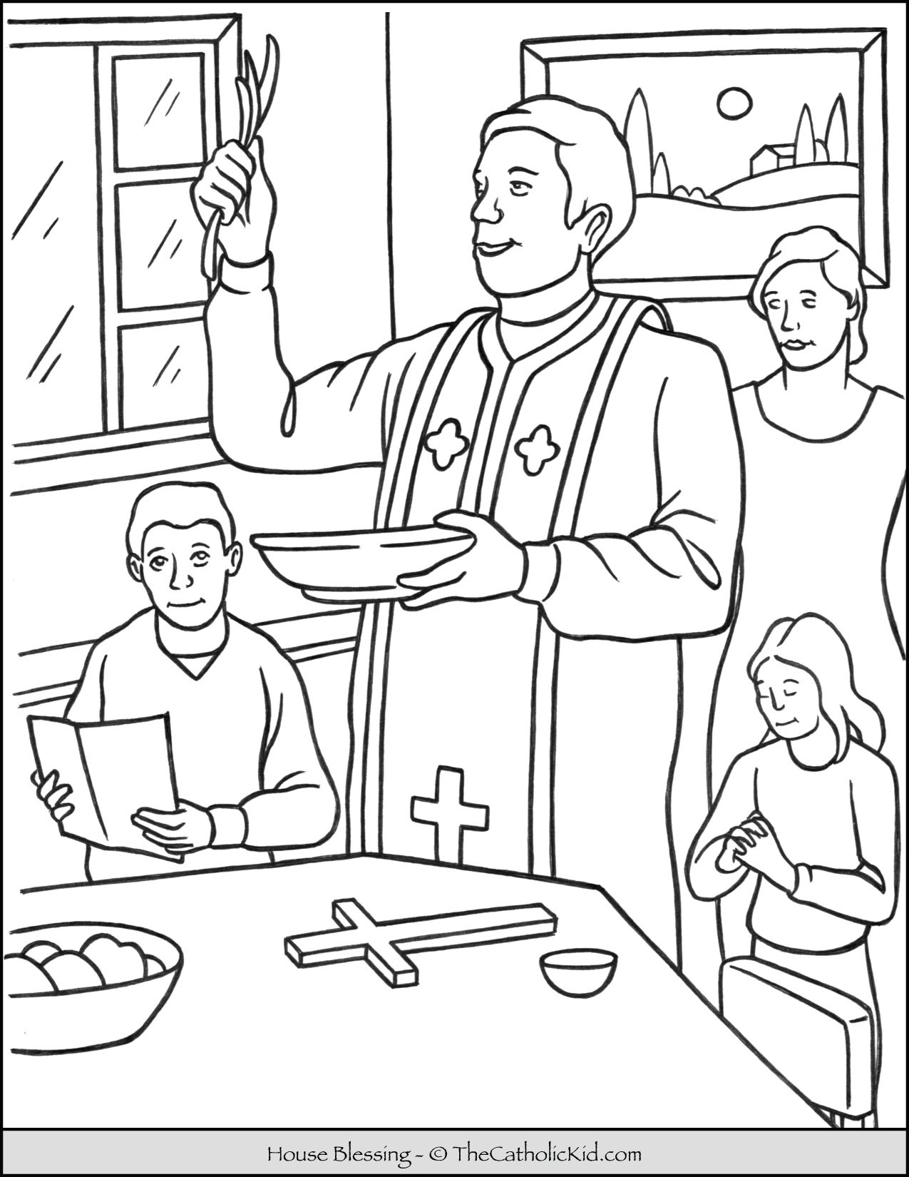 Parts Of Catholic Mass Coloring Page Coloring Pages