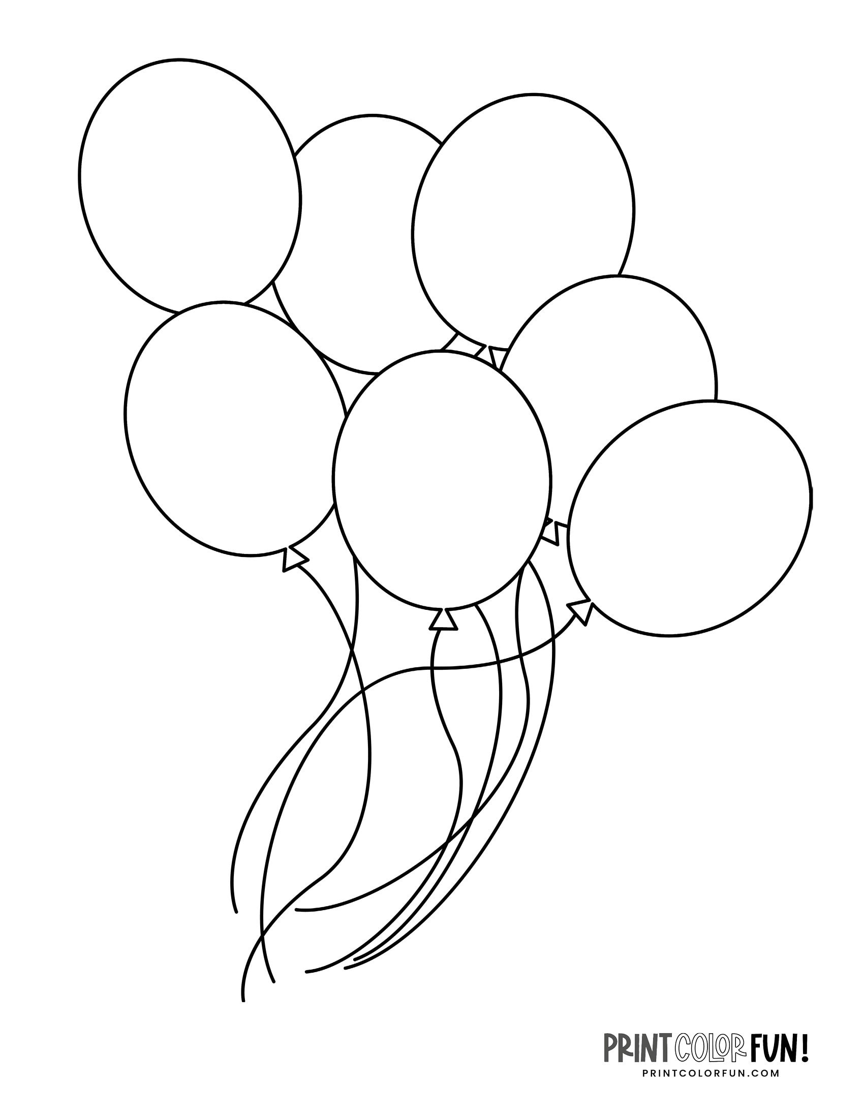 Balloons Coloring Page