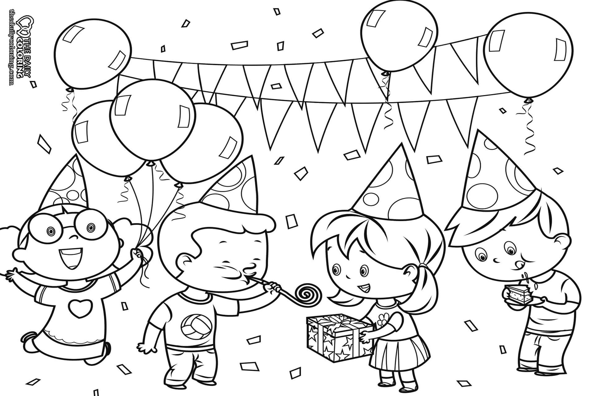 Party Coloring Page Daily Coloring Coloring Home