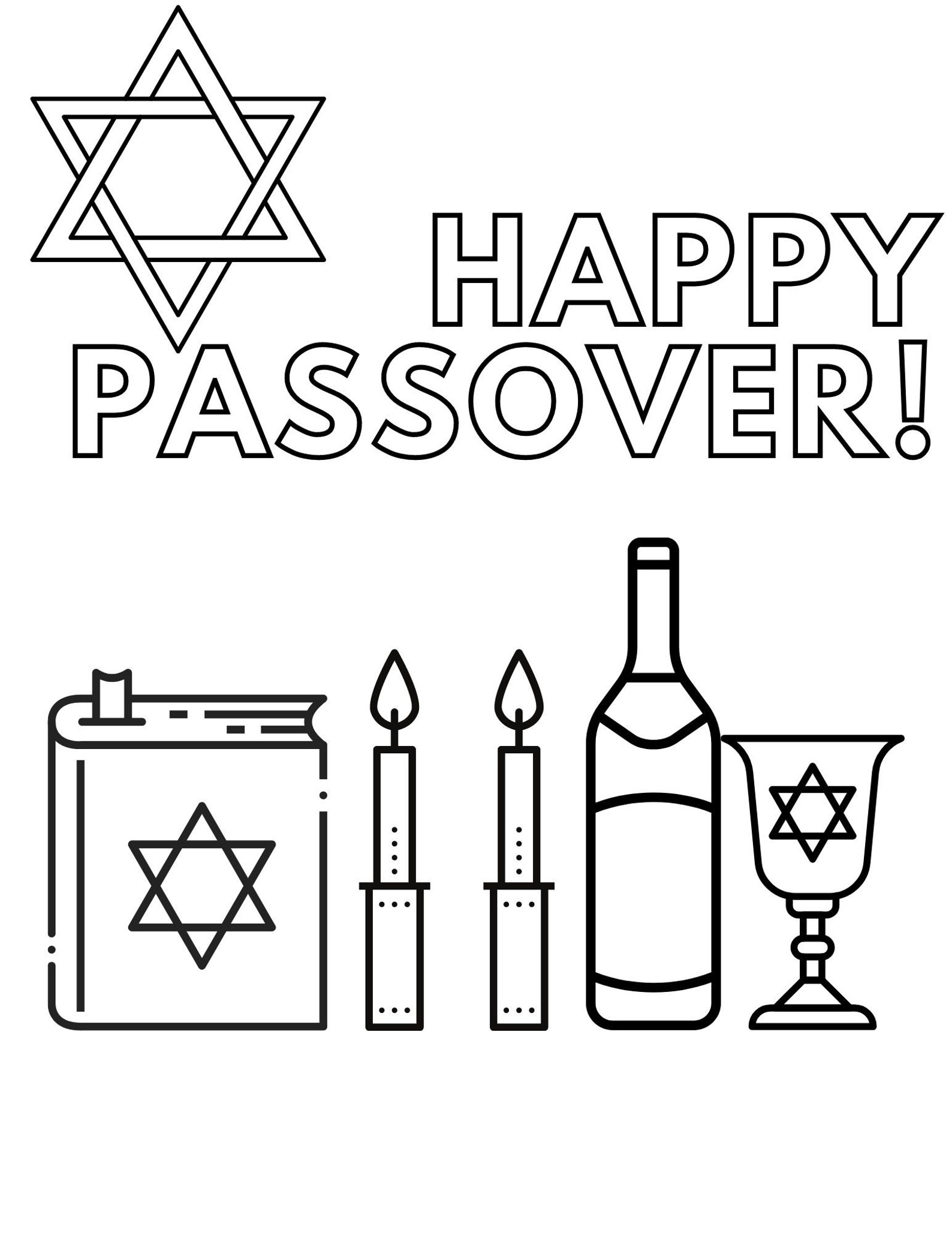Passover Coloring Pages Passover Printables Jewish Coloring Etsy