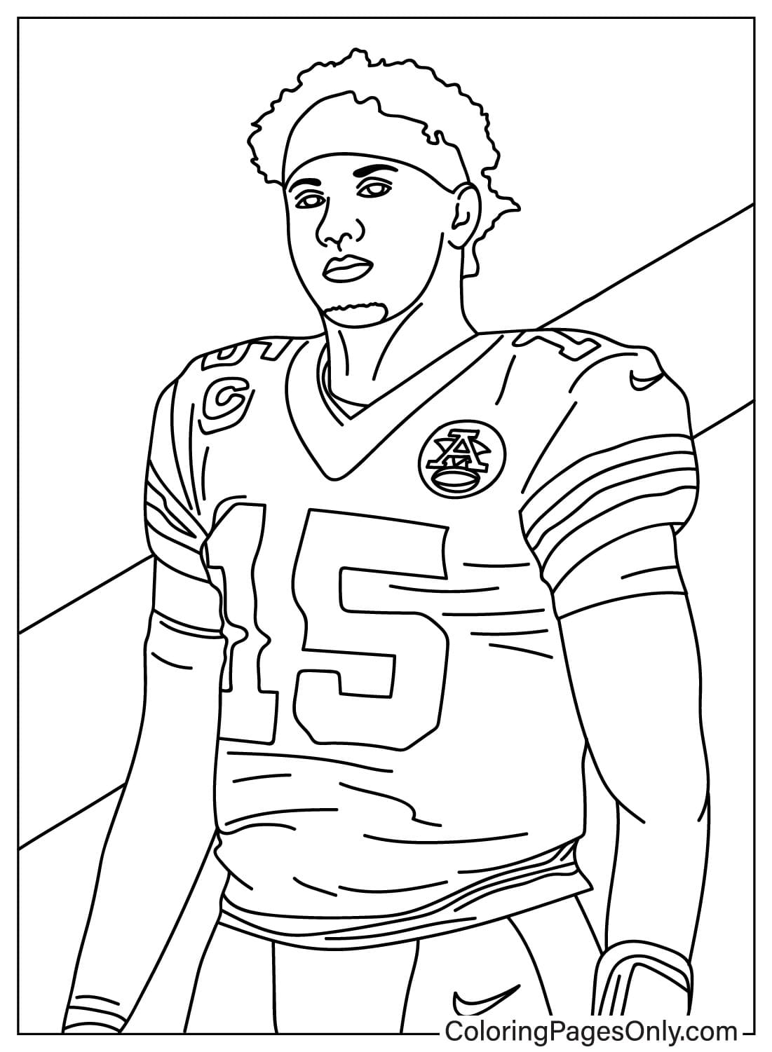 Patrick Mahomes Coloring Page Free Free Printable Coloring Pages