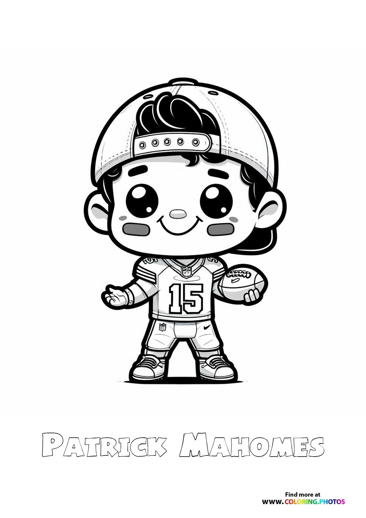 Patrick Mahomes Coloring Pages For Kids Free Print Or Download