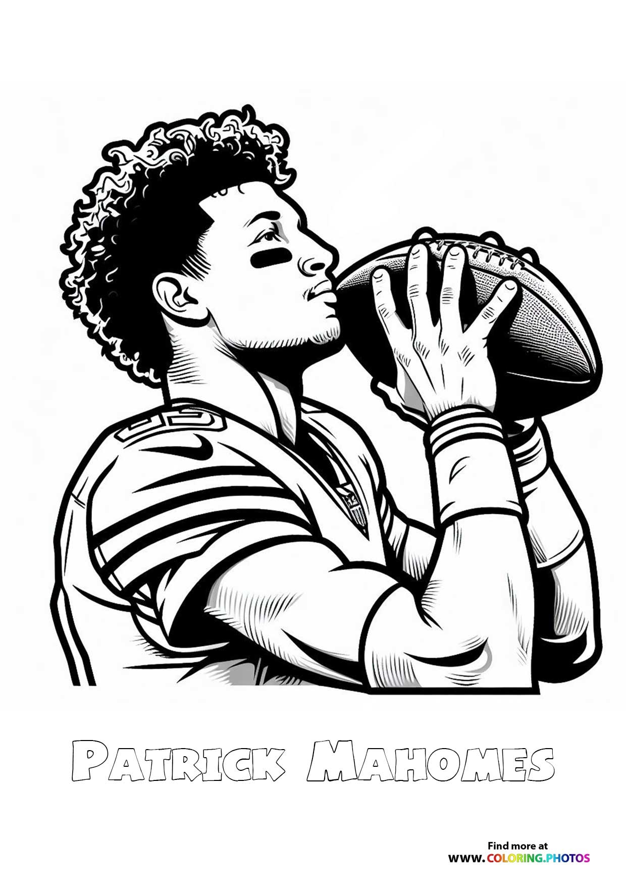 Patrick Mahomes Coloring Pages For Kids Free Print Or Download