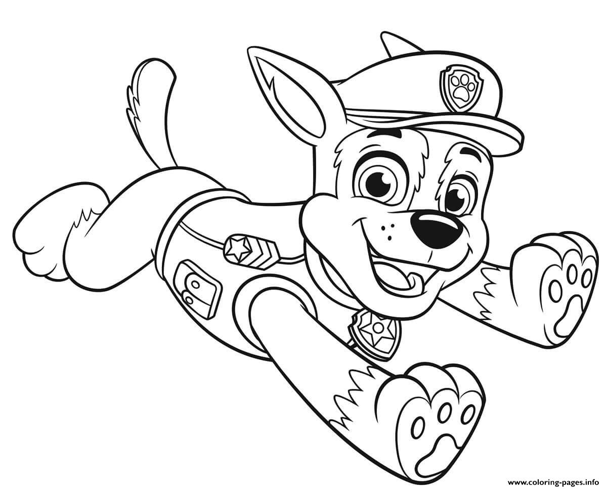 PAW Patrol Chase Coloring Page Printable
