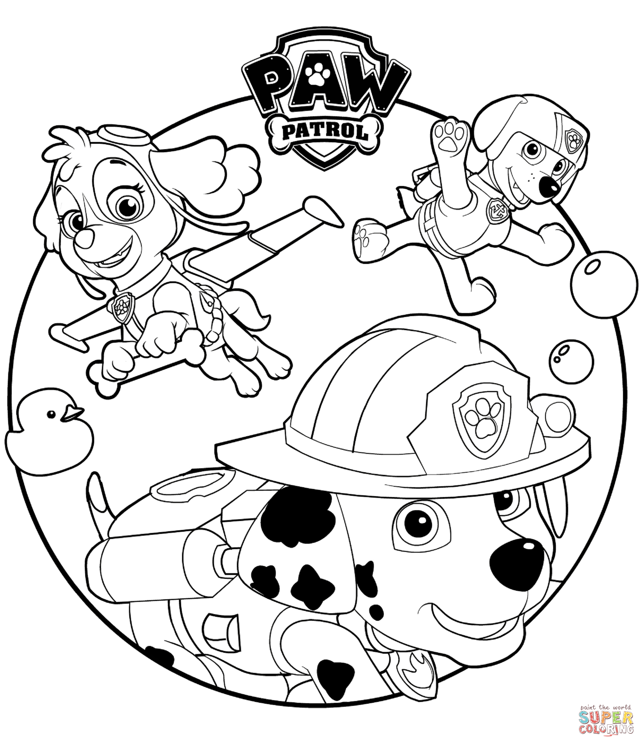 Paw Patrol Coloring Pages Free