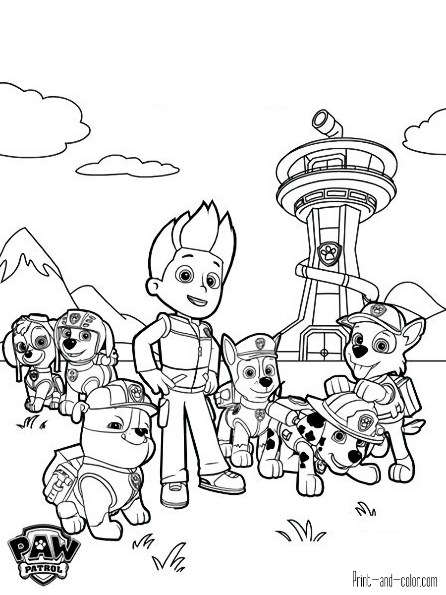 Paw Patrol Coloring Pages Print And Color