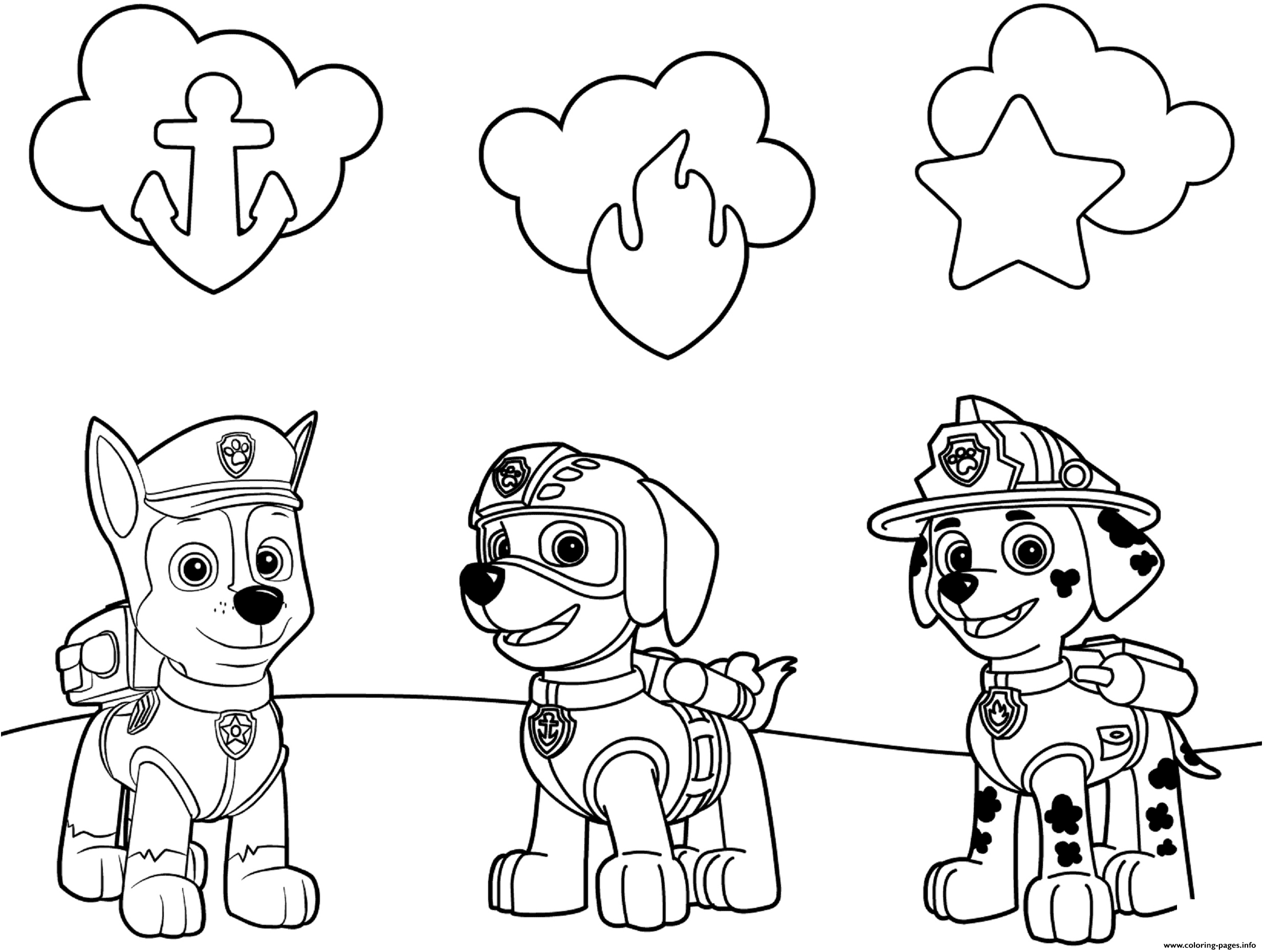 Paw Patrol Coloring Print Outs Coloring Pages