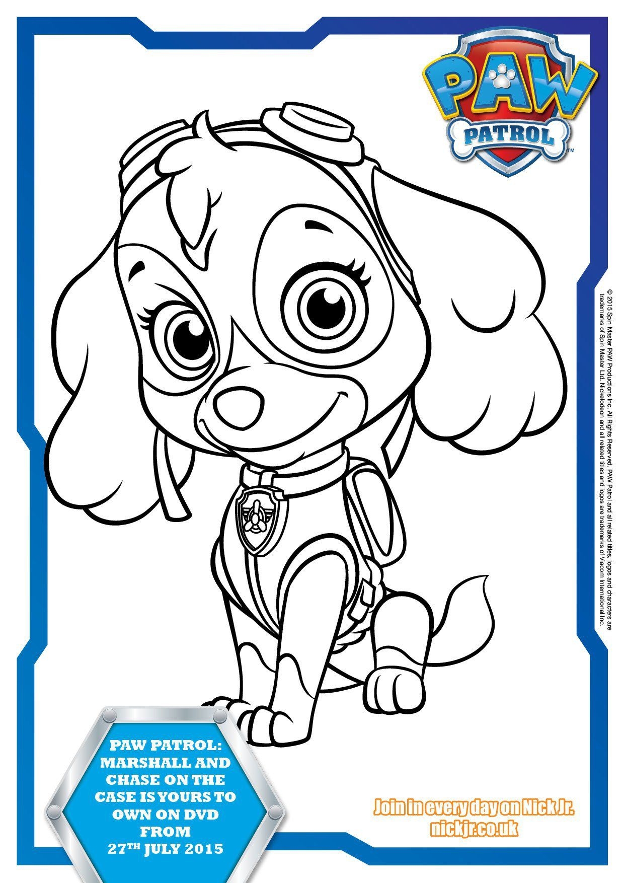 Paw Patrol Colouring Pages And Activity Sheets Free Printables Paw Patrol Coloring Paw