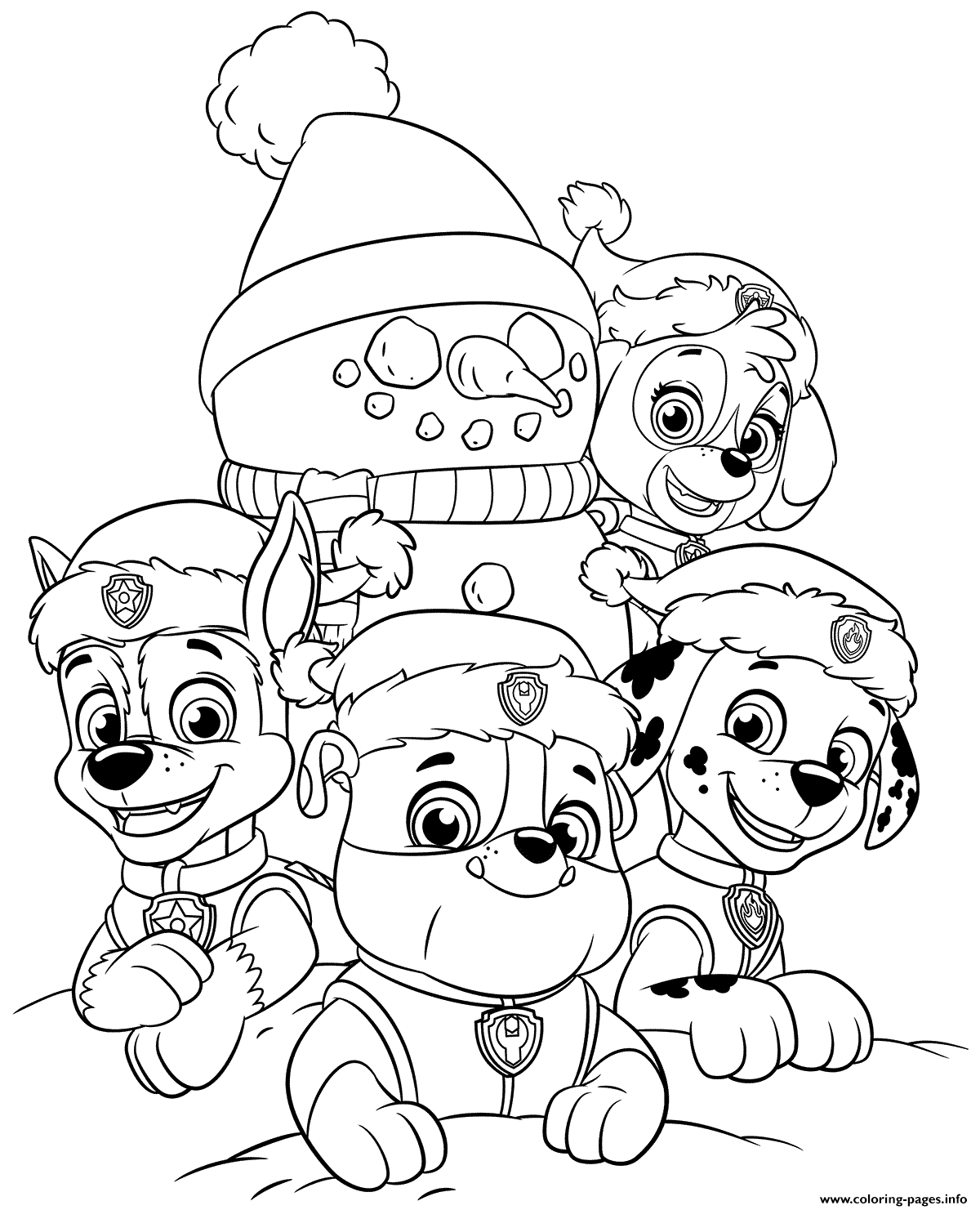Paw Patrol Holiday Coloring Pages Paw Patrol Coloring Pages Images And Photos Finder
