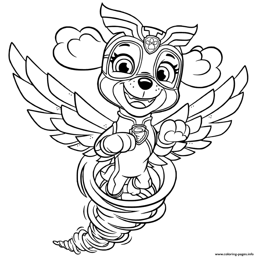 Paw Patrol Skye Coloring Pages Free