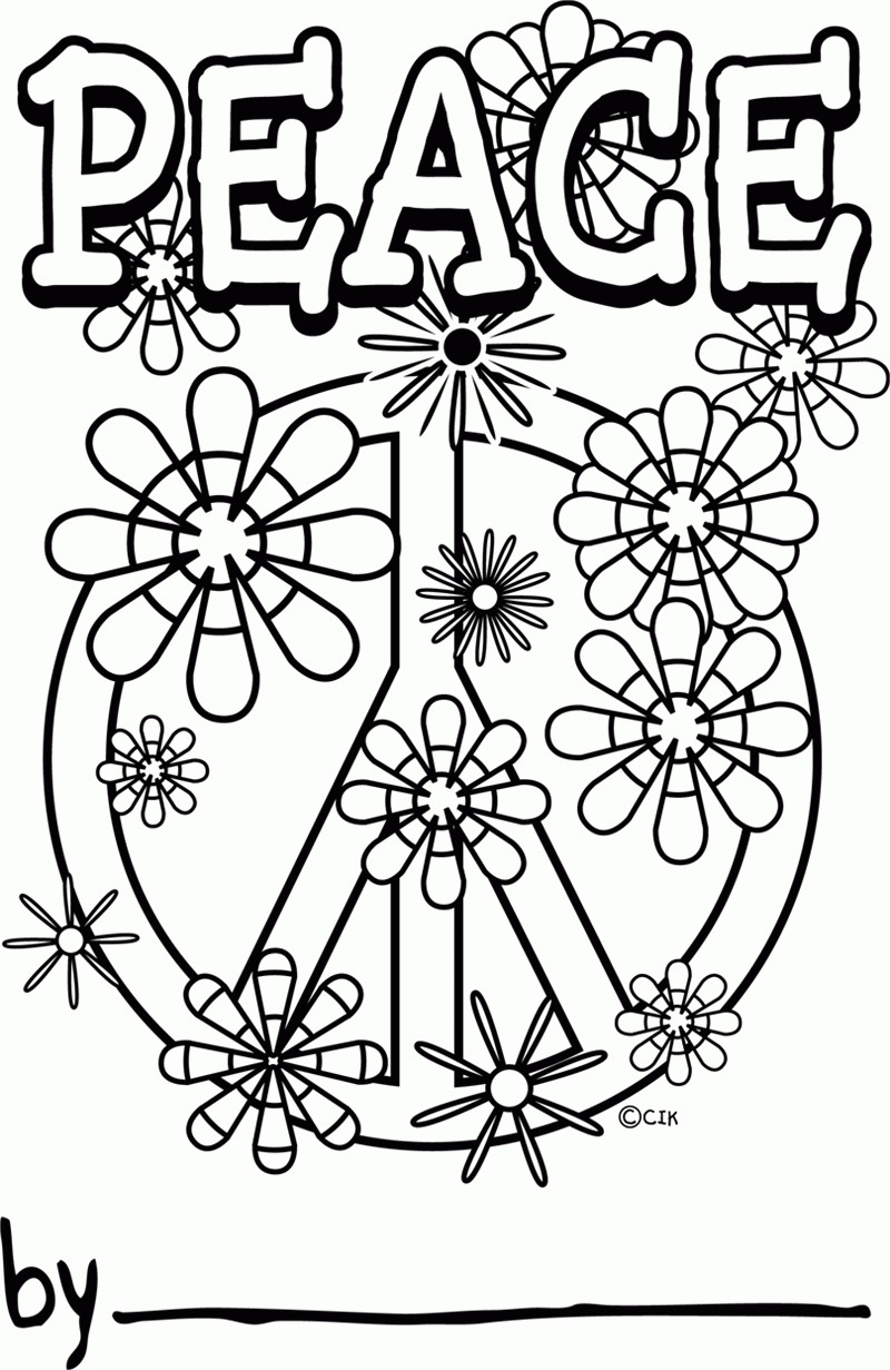 Peace Coloring Pages To Download And Print For Free