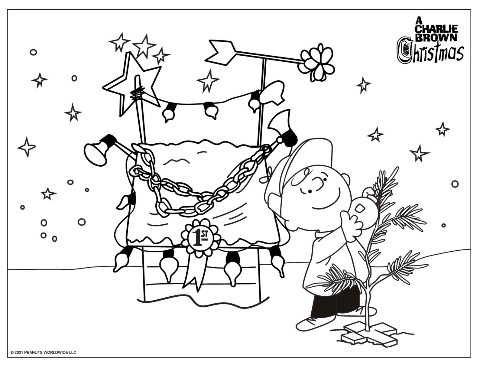 Peanuts Charlie Brown Holiday Coloring Pages Peanuts Etsy