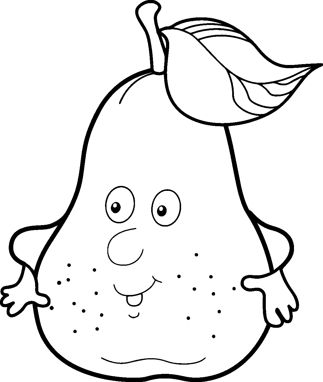 Pear Coloring Pages