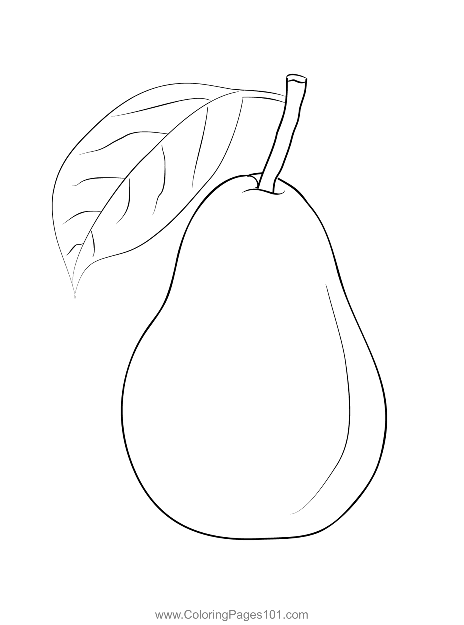 Pears 2 Coloring Page For Kids Free Pear Printable Coloring Pages Online For Kids