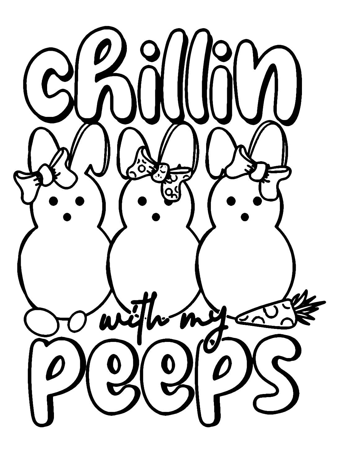 Peeps Coloring Pages Coloring Pages For Kids And Adults