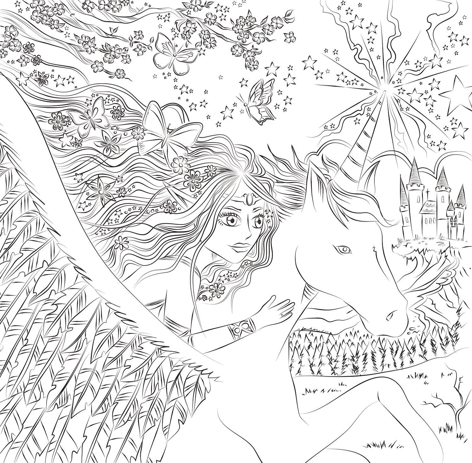 Pegacorn Coloring Pages Coloring Pages