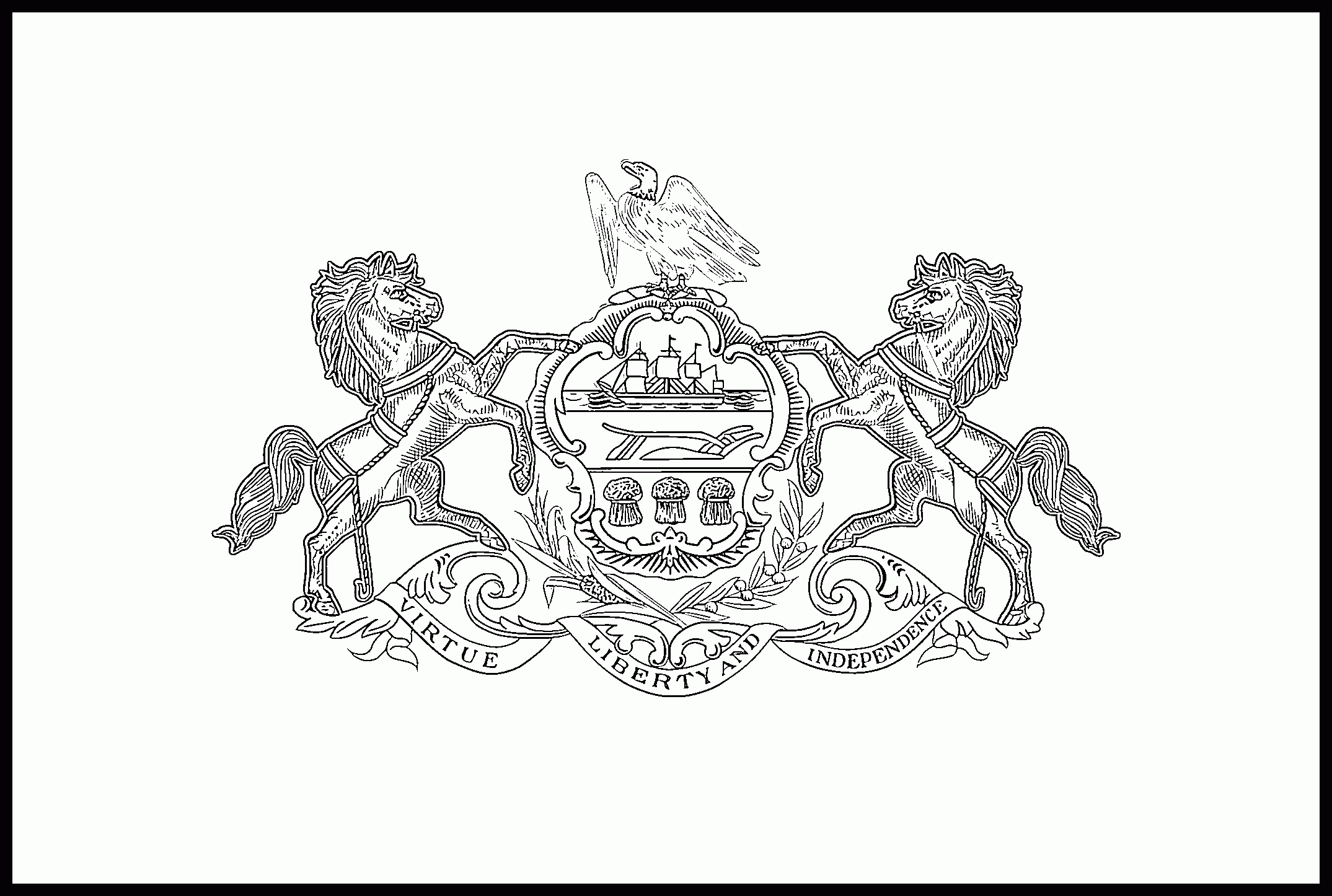 Pennsylvania Flag Coloring Page State Flag Drawing Flags Web
