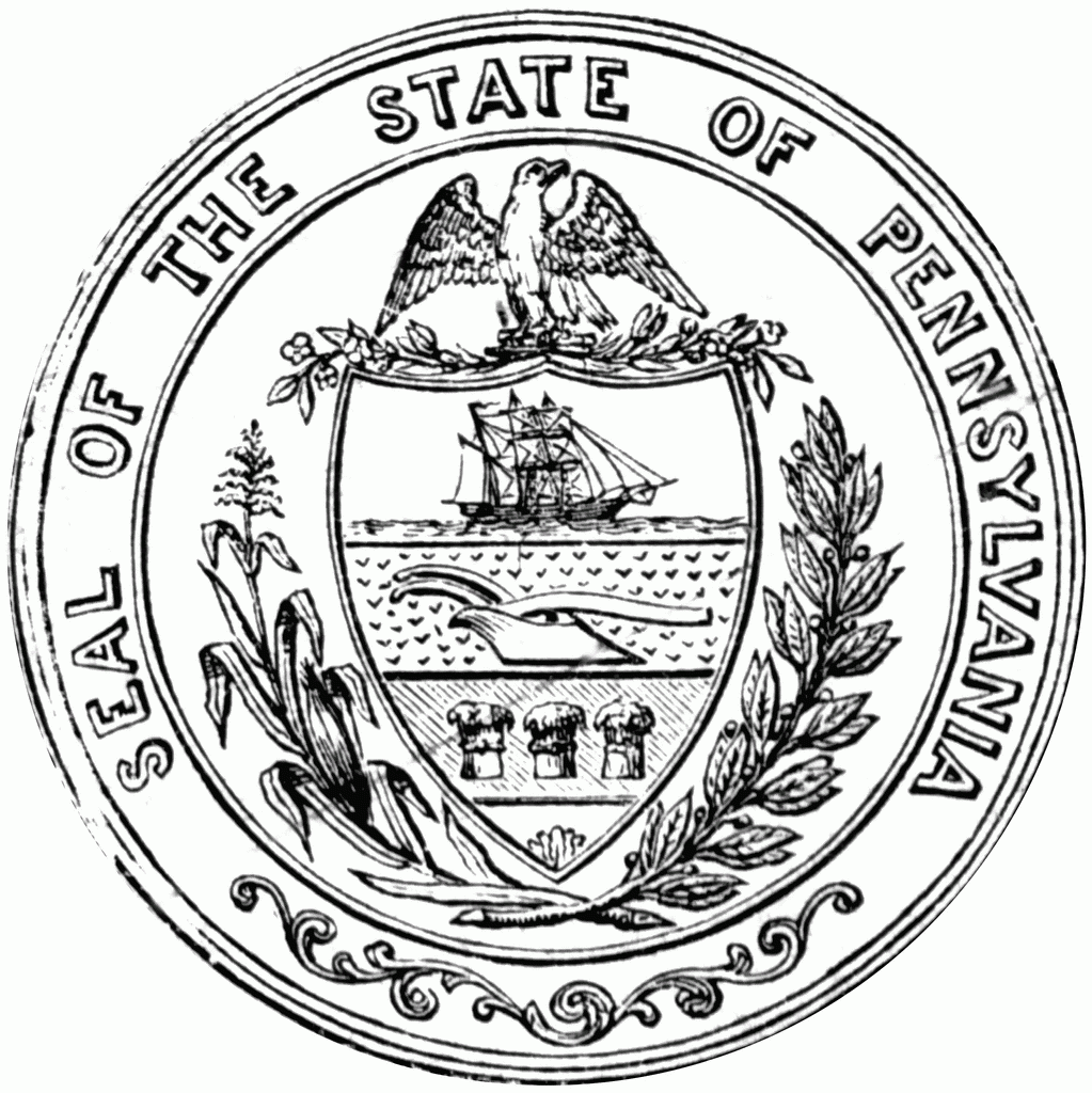 Pennsylvania State Seal Flag Coloring Pages Coloring Pages Pennsylvania