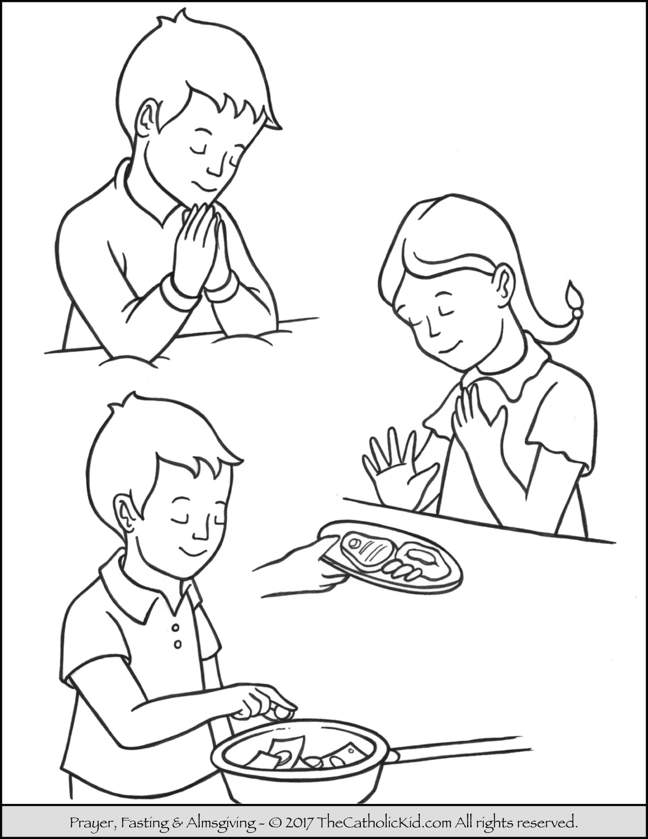 Pray Coloring Pages