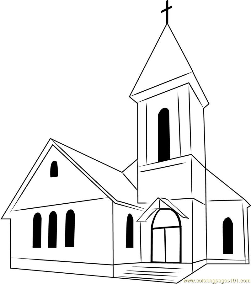 Perfect Church Coloring Page For Kids Free Churches Printable Coloring Pages Online For Kids