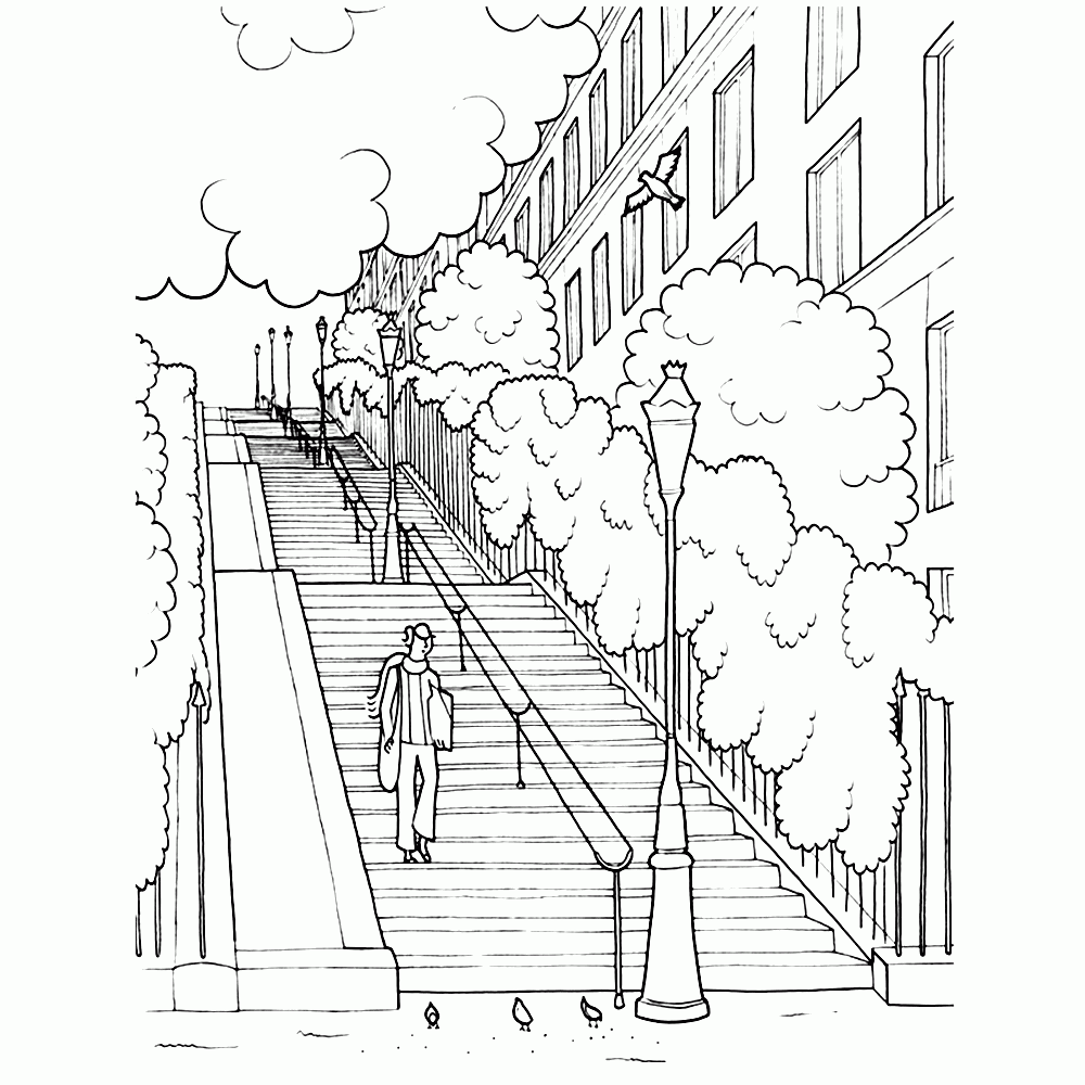 Perspective Coloring Pages