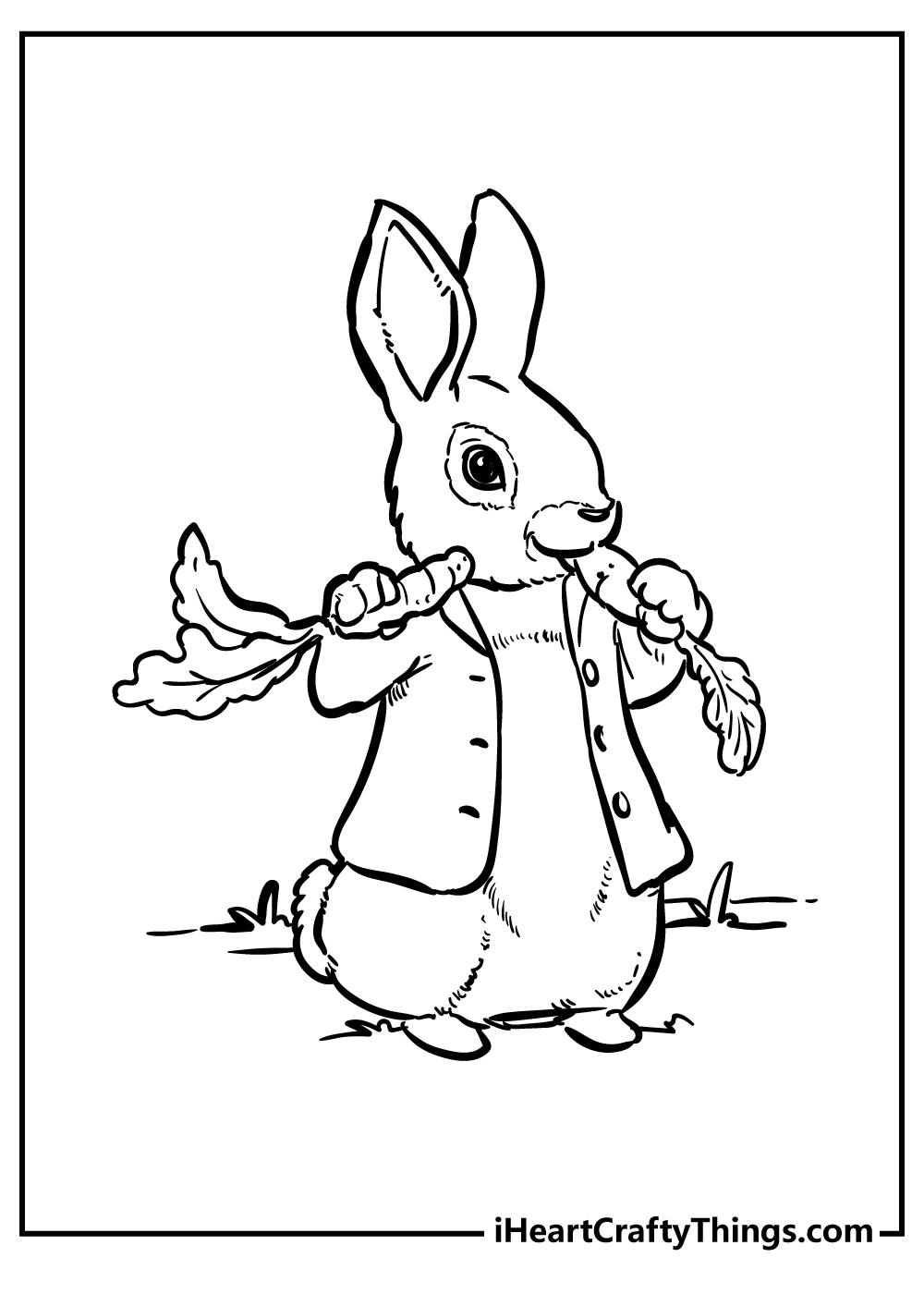 Peter Rabbit Face Coloring Pages