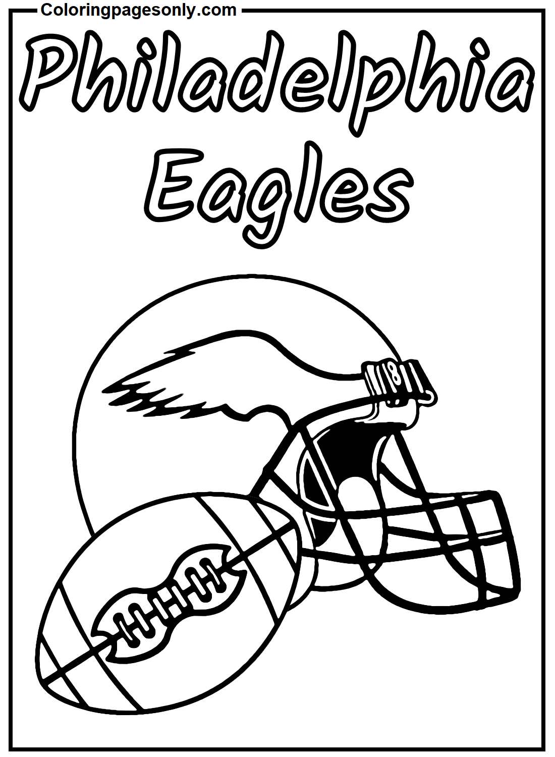 Philadelphia Eagle Coloring Pages
