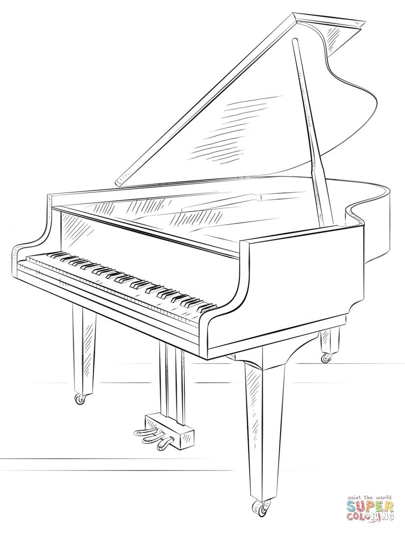 Piano Keyboard Coloring Page At GetColorings Free Printable Colorings Pages To Print And Color