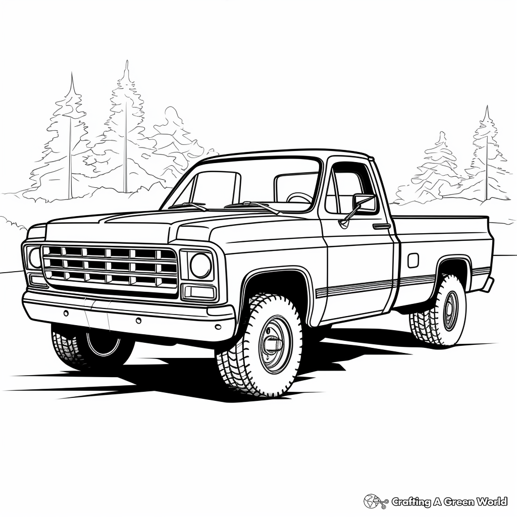Pickup Truck Coloring Pages Free Printable