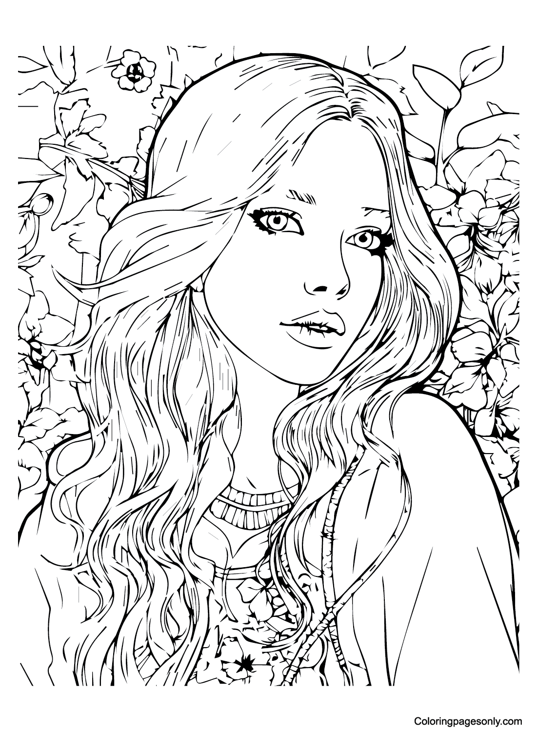 Pictures Teenage Girl Coloring Page Free Printable Coloring Pages