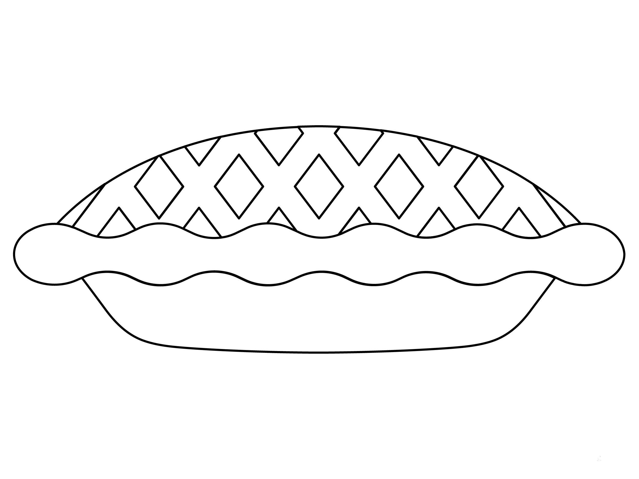 Pie Coloring Page ColouringPages