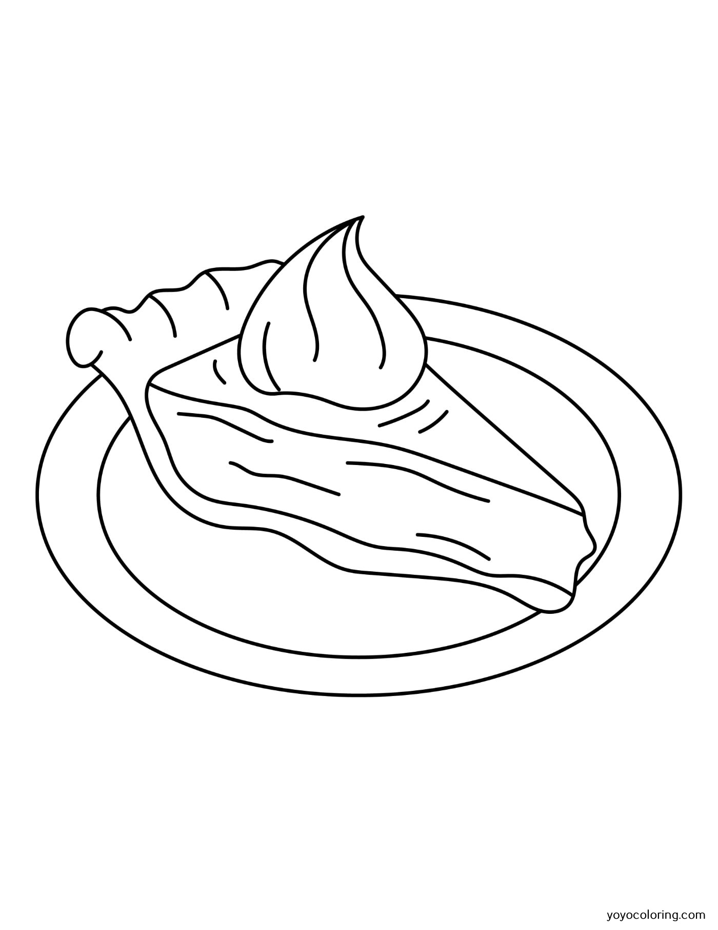 Pie Coloring Pages Printable Painting Template