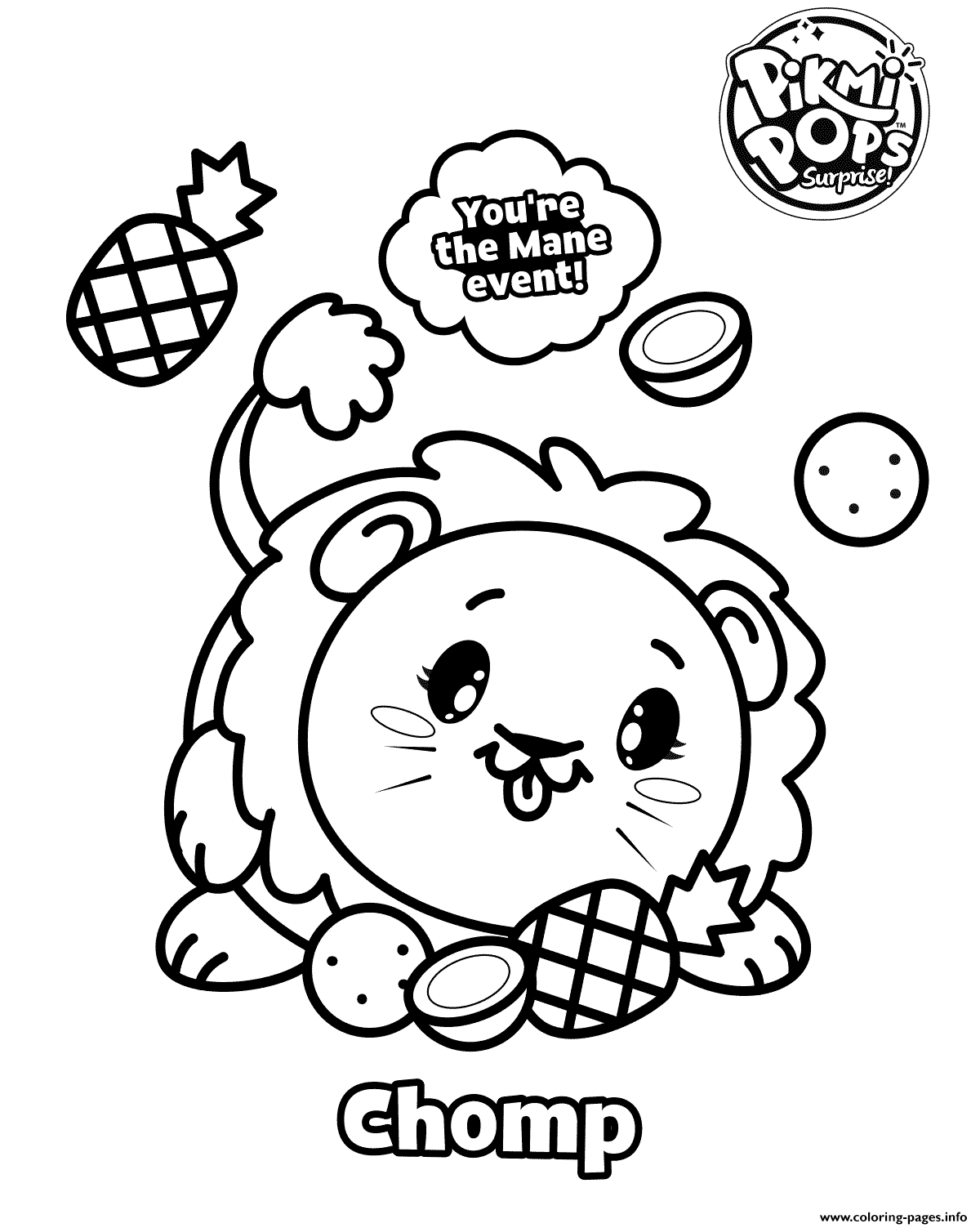 Pikmi Pops Skittle Coloring Page Printable