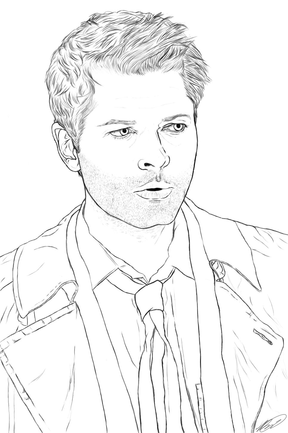 Pin De Jennifer Adomeit Em Supernatural Coloring Pages Desenho De Rosto Realista Desenhando