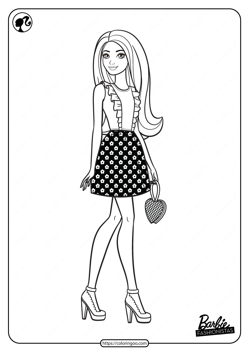 Barbie Fashion Coloring Pages