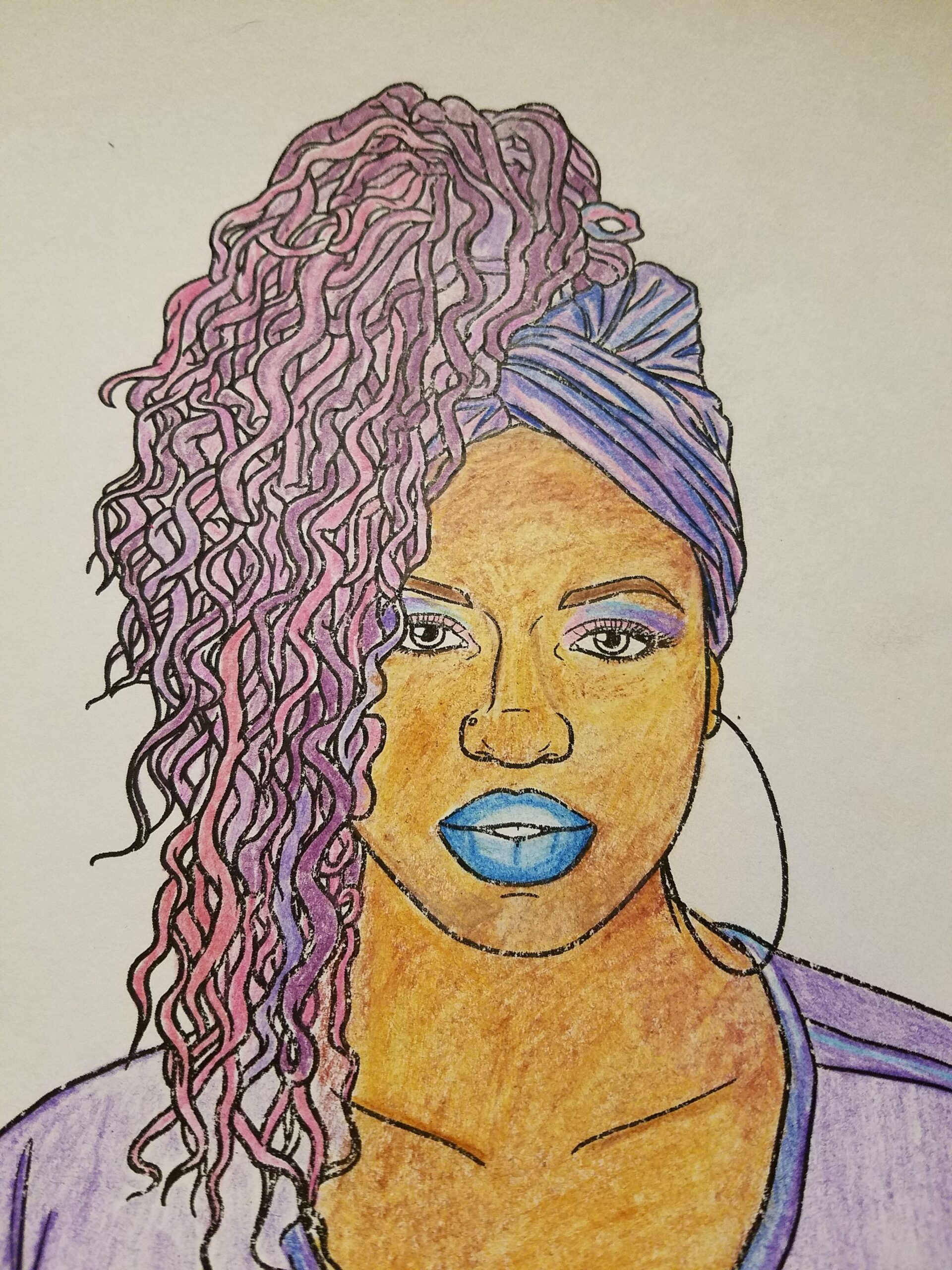 Pin On Natural Hair Adult Coloring Pages