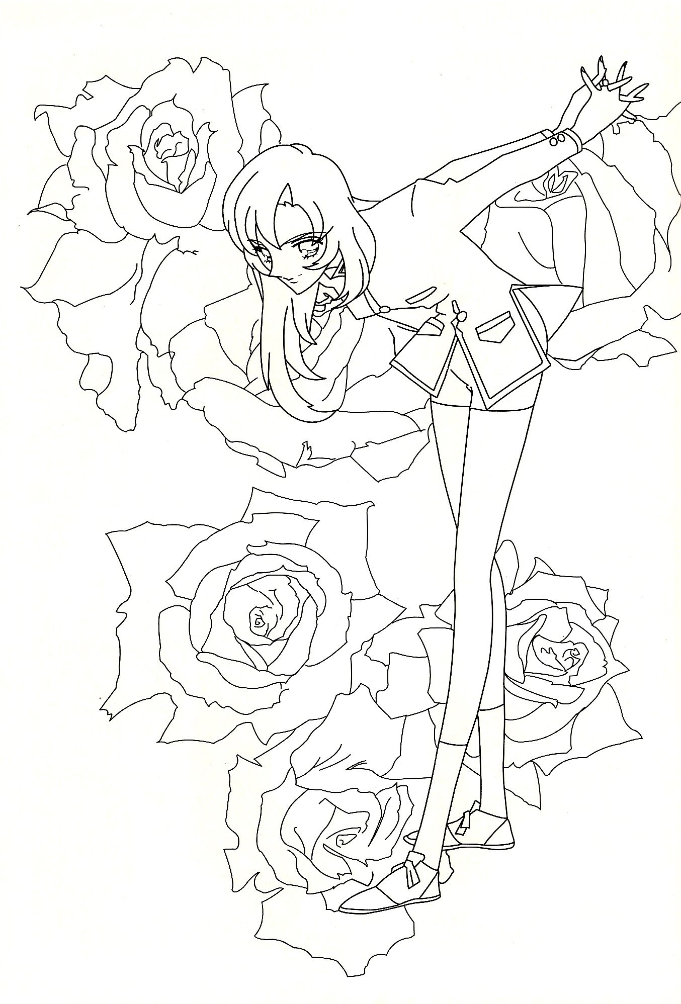 Pin Su Anime Coloring Pics