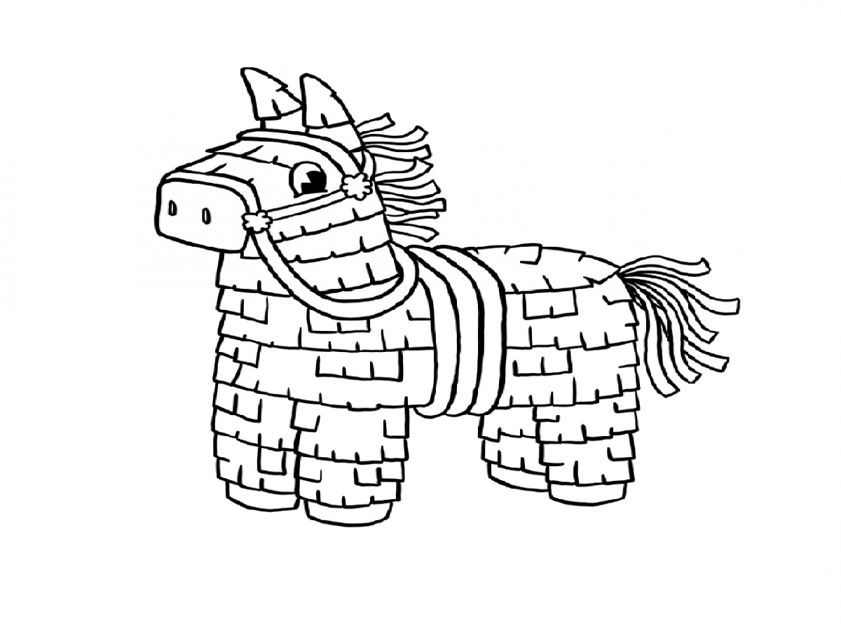 Pinata Coloring Page Free Download Gambr Co